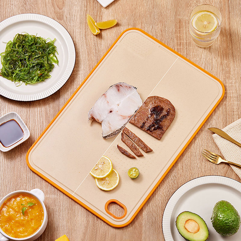 Wheat Fiber Zinc Ion Antibacterial Double Sided Non Slip Kitchen Chopping Board