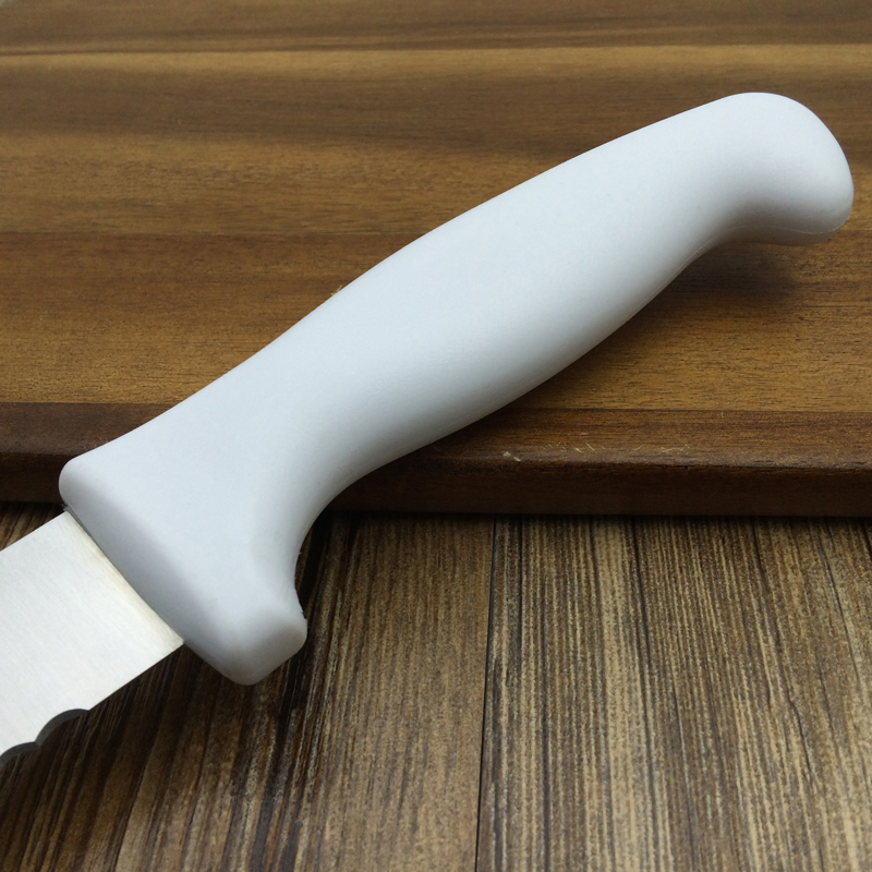 10" 12" 14" White Injected PP Handle Bread Knife Kitchen Serrated Knives
