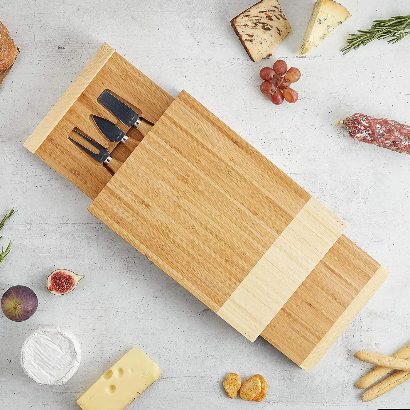 Bamboo Cheese Cutting Board for Kitchen