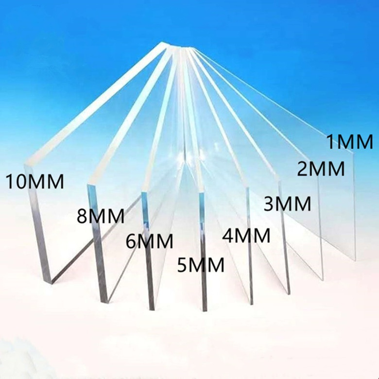 5mm 8mm 10mm Advertising Transparent White Organic Glass Color Cutting Board