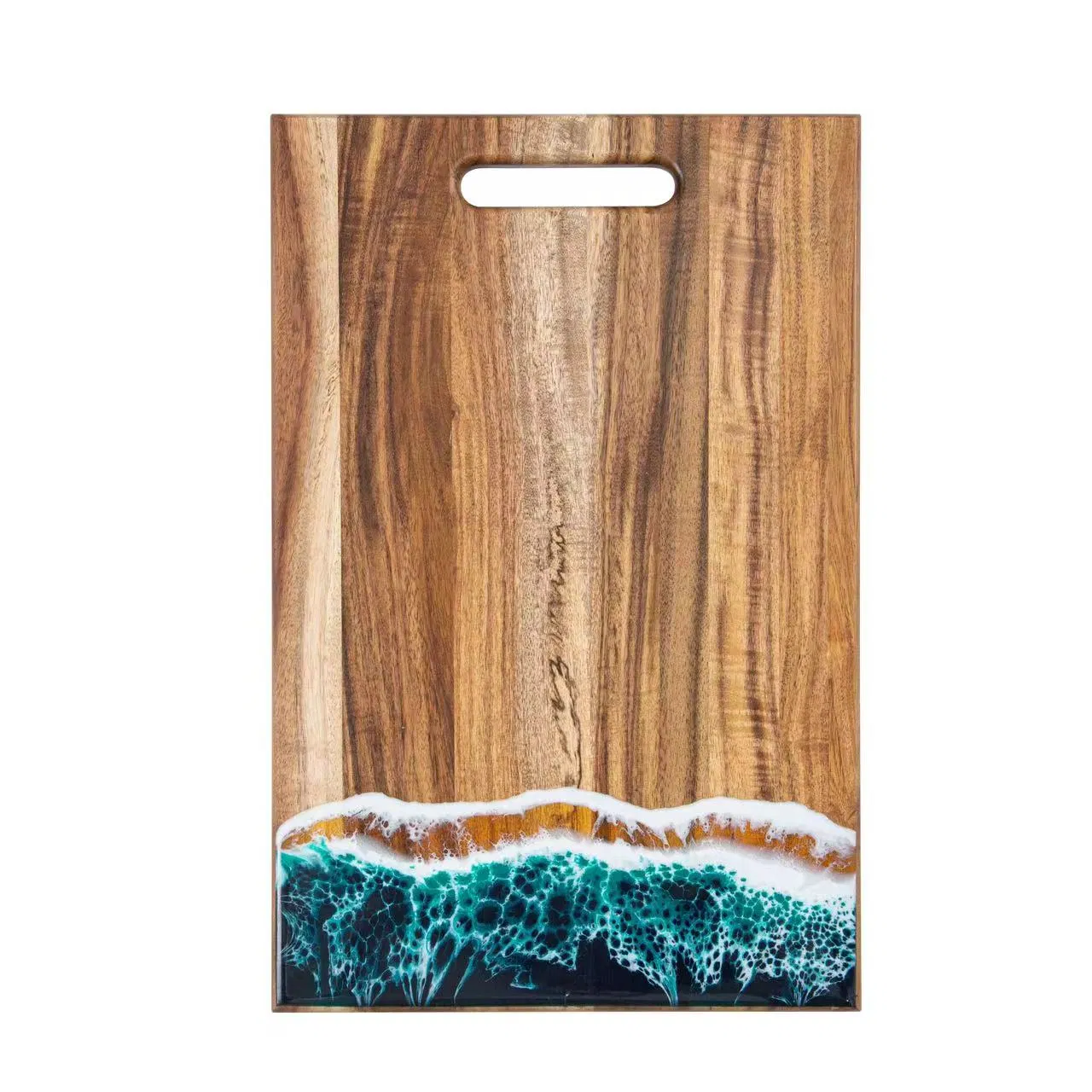 Durable Epoxy Resin Acacia Wood Cutting Board Non-Slip Kitchen Chopping Board FDA Certified