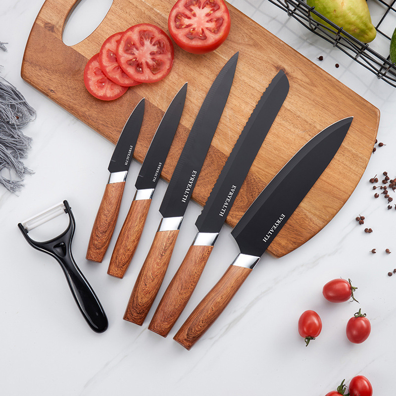 New Wood Handle Stainless Steel Kitchen Chef Knife Set/Ceramic Knife