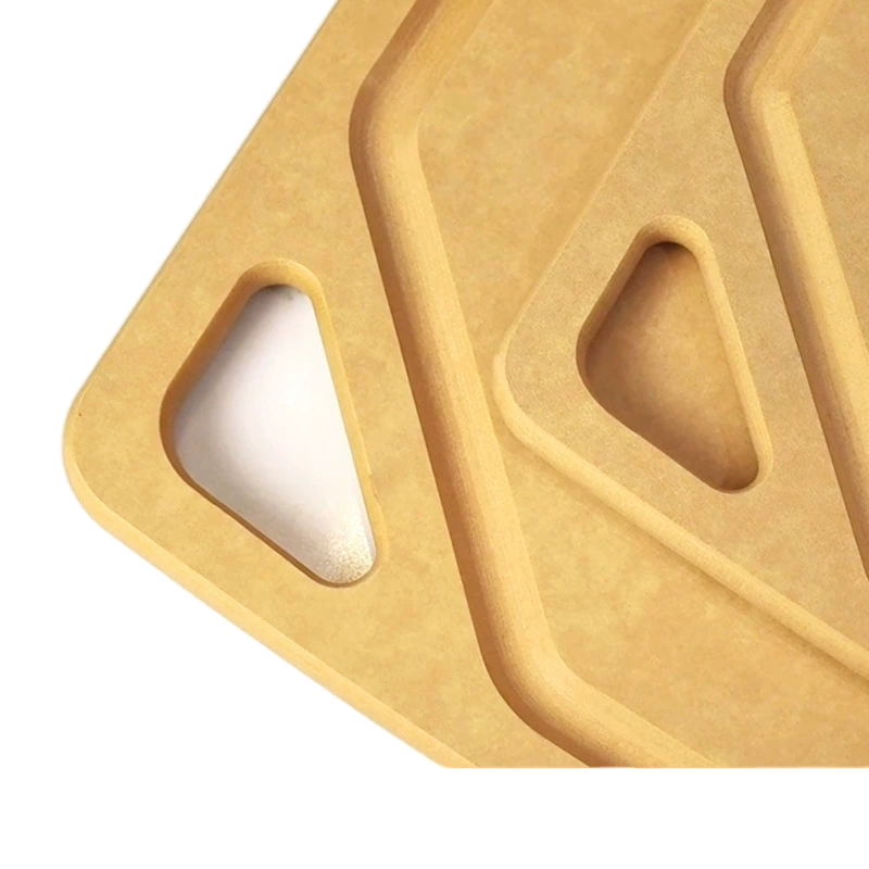 Eco-Friendly Natural Wood Fiber Cutting Board with Juice Grooves