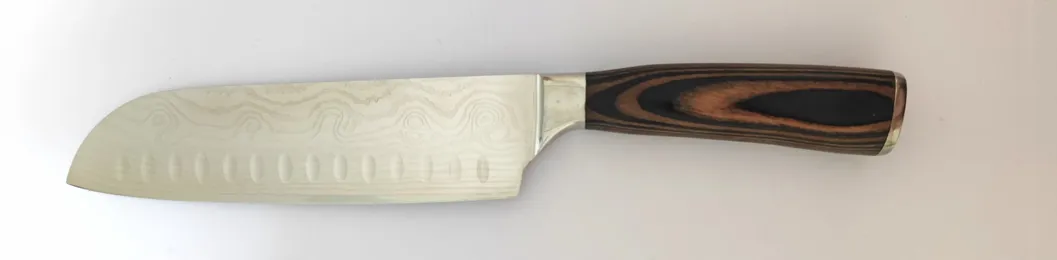 Damascus Santoku Knife Detail 5