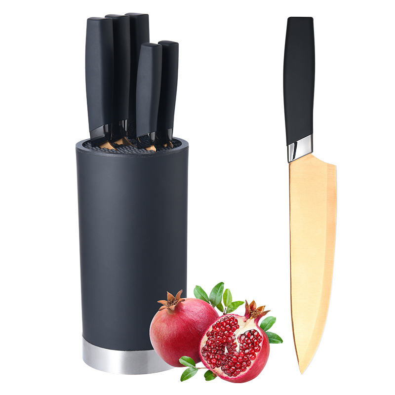 Titanium Coated Stainless Steel Blade PP Handle Kitchen Chef Fruit Bread Knife
