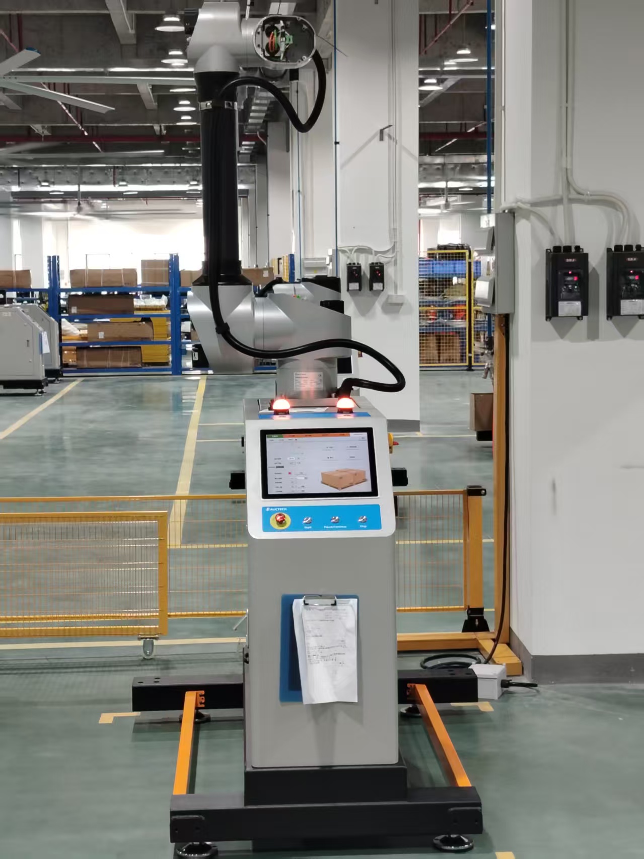 Collaborative Palletizer PLC Bearing Motor 30kg Alloy Robot Stacker 8-12 N/min Case Palletizing System Cobot Packaging Line