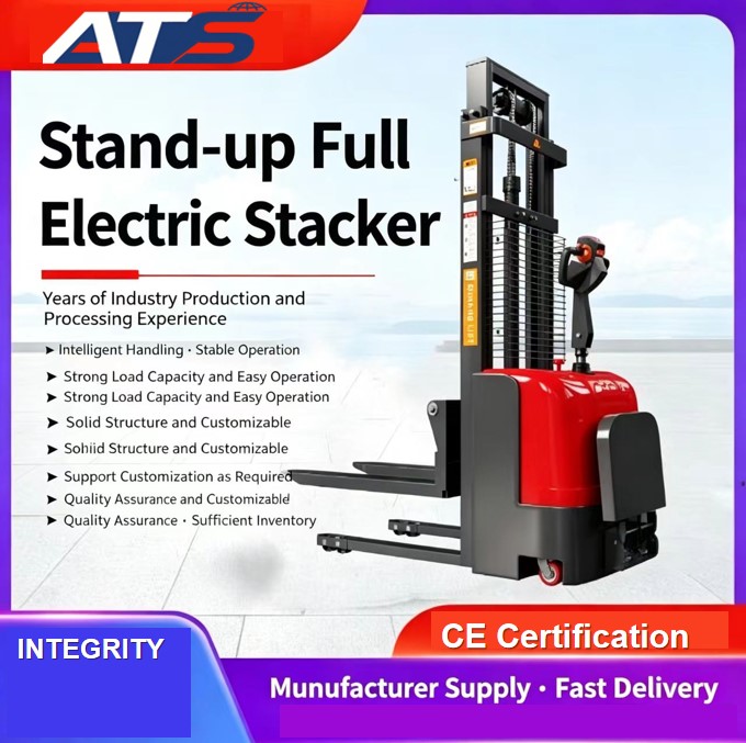 CDD30II 3 Ton Full Electric Pallet Stacker High Lift Heavy Duty Lifting Equipment CE Forklift