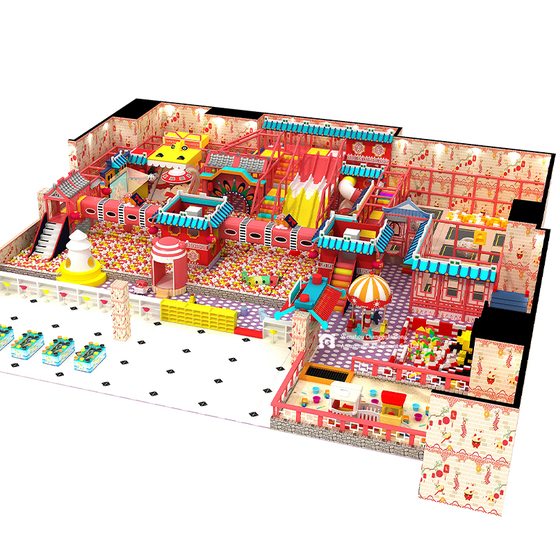 Cartoon Themed Naughty Castle Indoor Playground Soft Play Equipment Custom Character Design with Ball Pit &amp; Slide