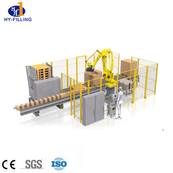 Automatic Carton Box Case Palletizer Palletizing Robot Machine Packaging Line