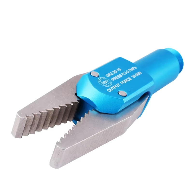 Grz-20-16h Grz-20-16j Pneumatic End of Arm Tool, Hard Aluminum Alloy &amp; Stainless Steel Mechanical Finger Gripper for Robotics