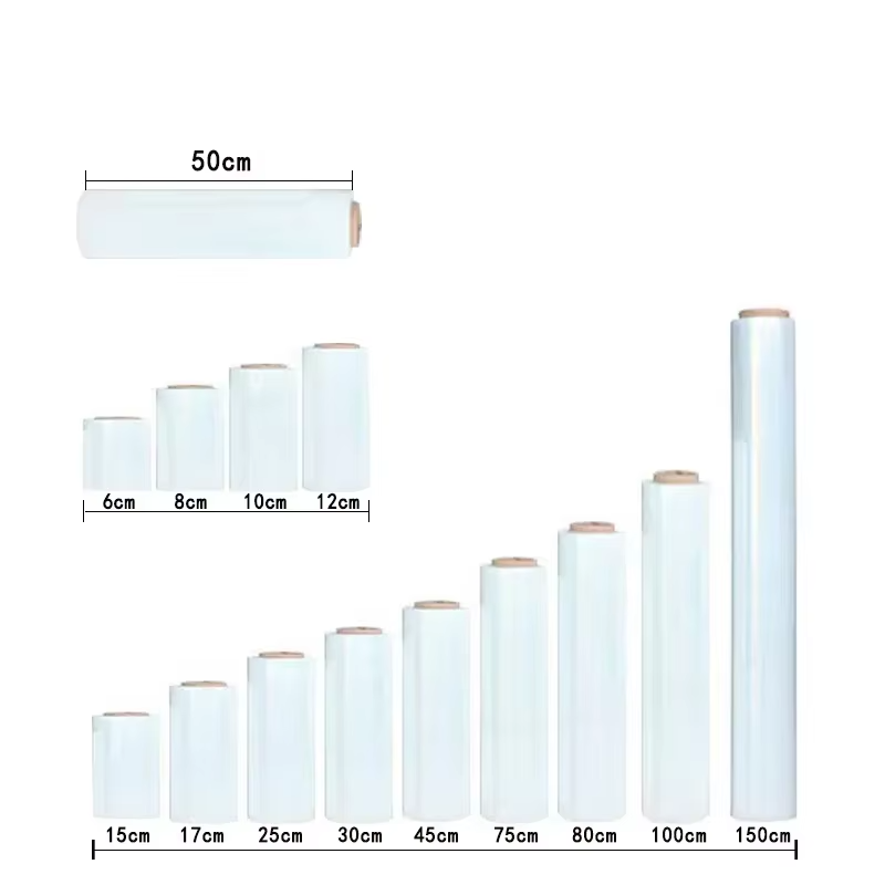 Free Sample Clear Ldpe Hand Manual Lldpe Hood Pallet Stretch Wrapping Film Roll Premium Plastic Packaging Chinese Manufacturer