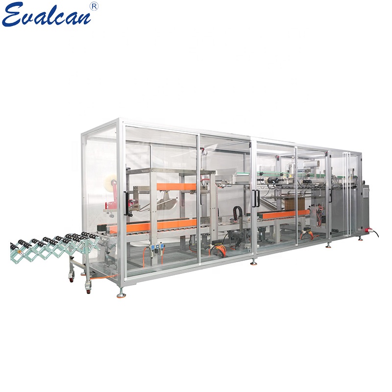 High Speed Case Packer and Carton Box Packing Line