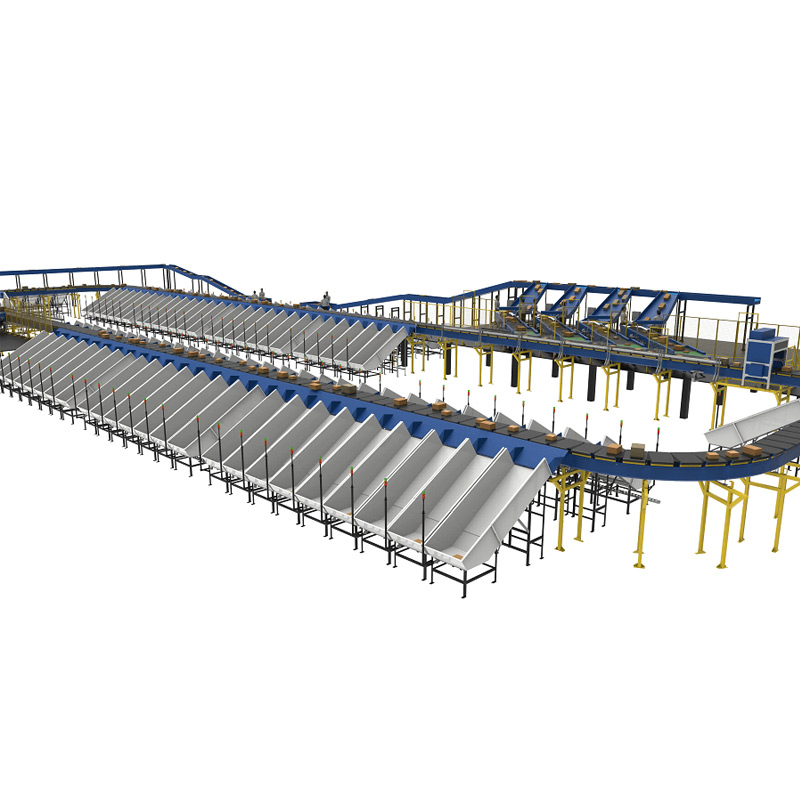 90 Degree Linear Sorter Automatic Weighing Conveying System for Express Logistics Warehouse
