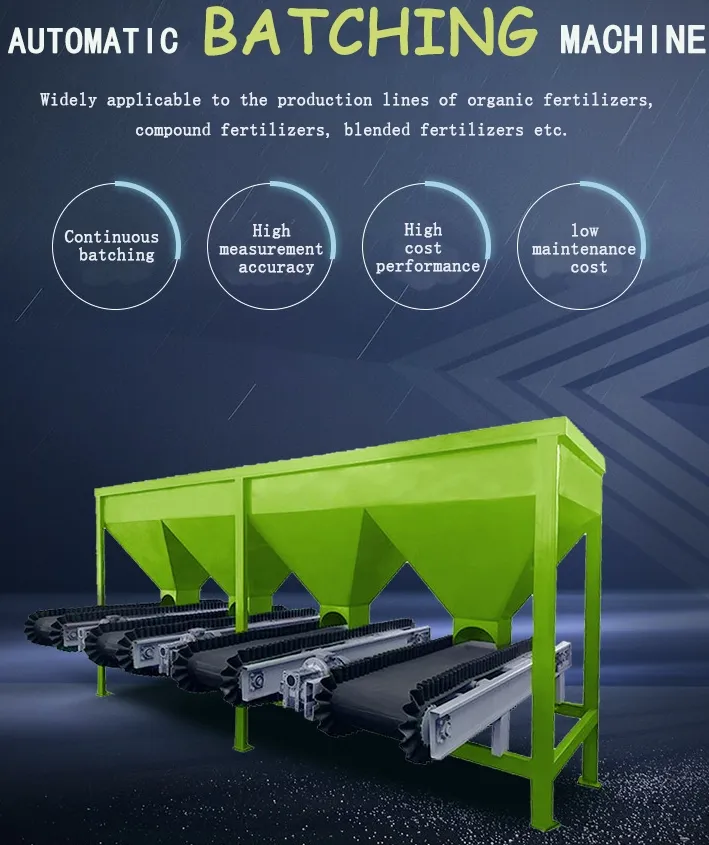 Adjustable Organic Compound Fertilizer Belt Conveyor Dynamic Automatic Weighing and Batching System