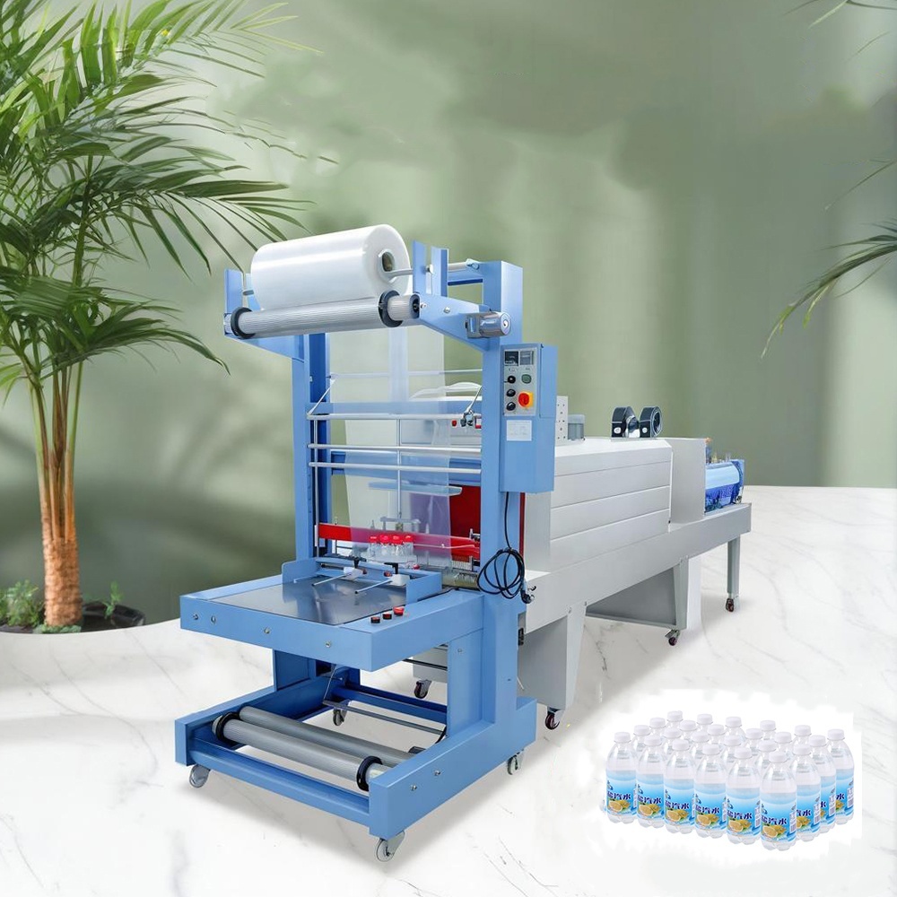 PE Plastic Film Sealer and Sleeve Wrapper Shrink Tunnel Wrapping Machine for Bottles