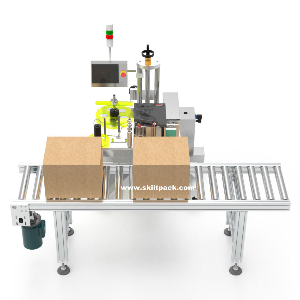 High-Resolution Electric PLC Print-and-Apply Labeling System for Case Packaging Barcodes and Expiry Dates