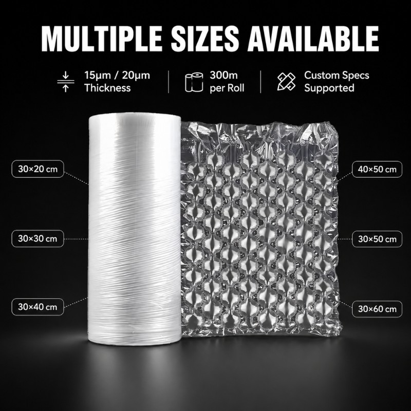 Custom Wholesale Nylon Air Cushion Film Roll for Shipping Shockproof Inflatable Protective Packaging