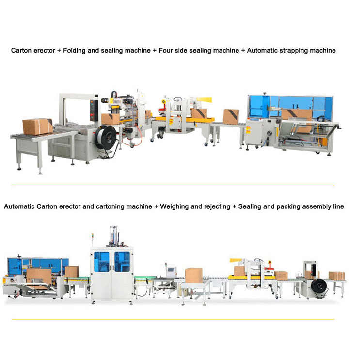 Automatic Case Erector Erecting Automatic Carton Box Case Erector Bottom Sealer Case Erector Packing Line