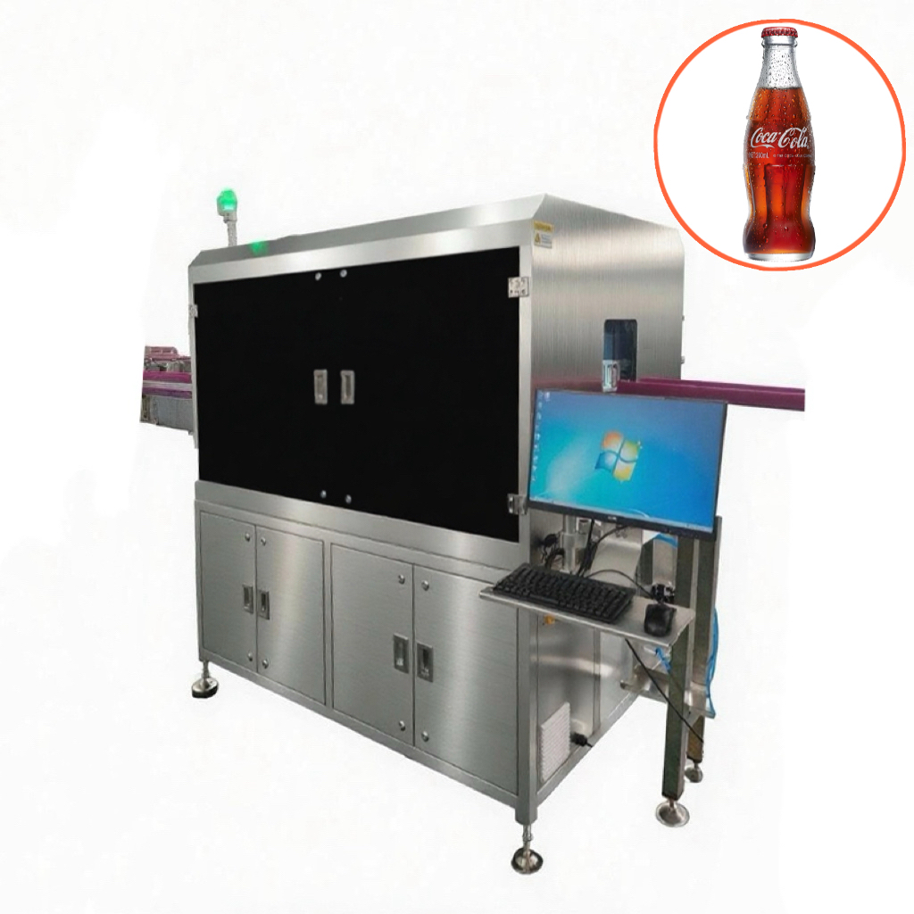High Precision Glass Bottle Visual Inspection Machine with Pump | Automated Quality Control Equipment 1 Year Warranty