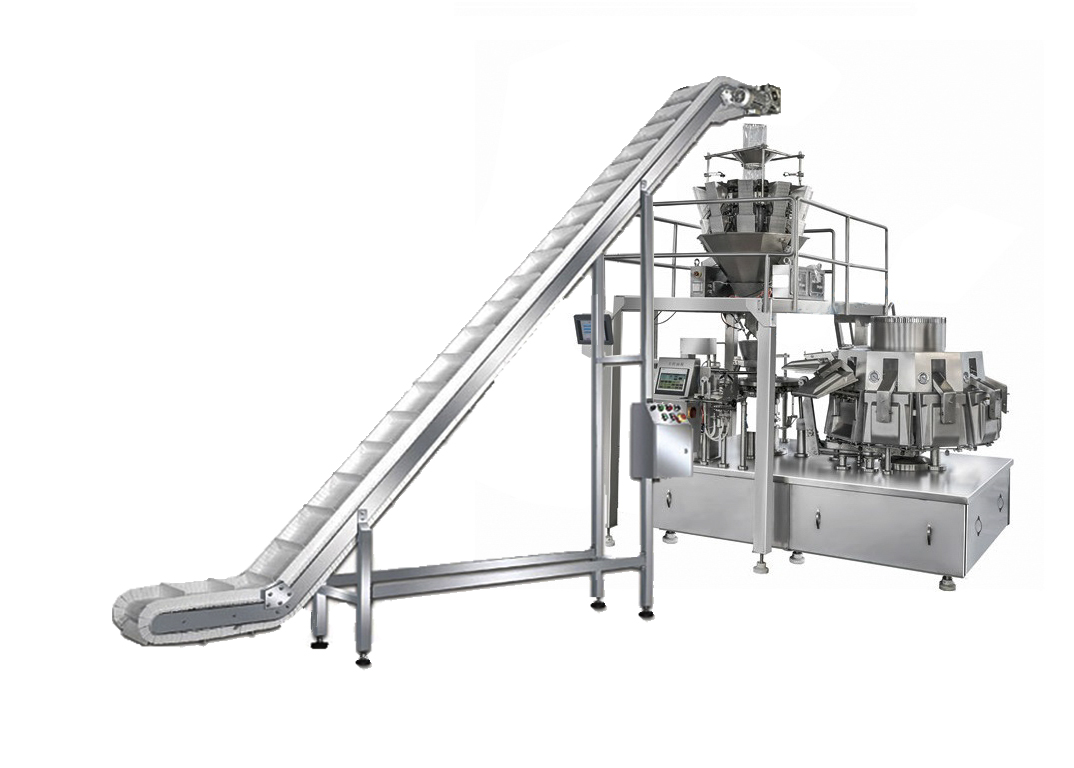 Factory Price Rotary Rice Fish Feed Meat Frozen Food Pre-made Pouch Vacuum Packing Machine