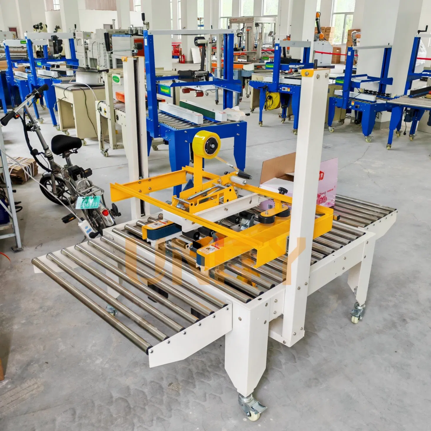 Industry Machinery End of Packing Line Auto Side Adhesive Cartoon Sealer Automatic Carton Sealing Machine