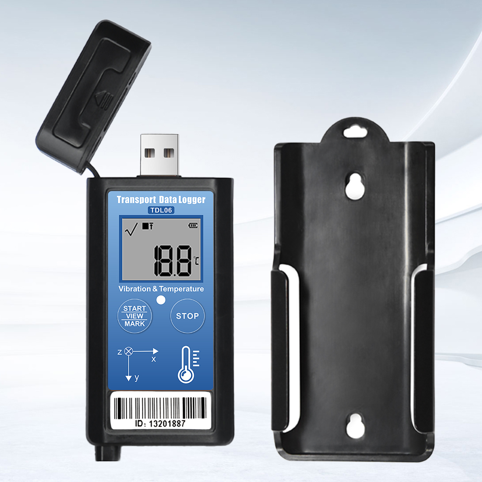 Logistics Real-time Vibration Testing Equipment With Shock Data Logger Monitor Temperature Instruments