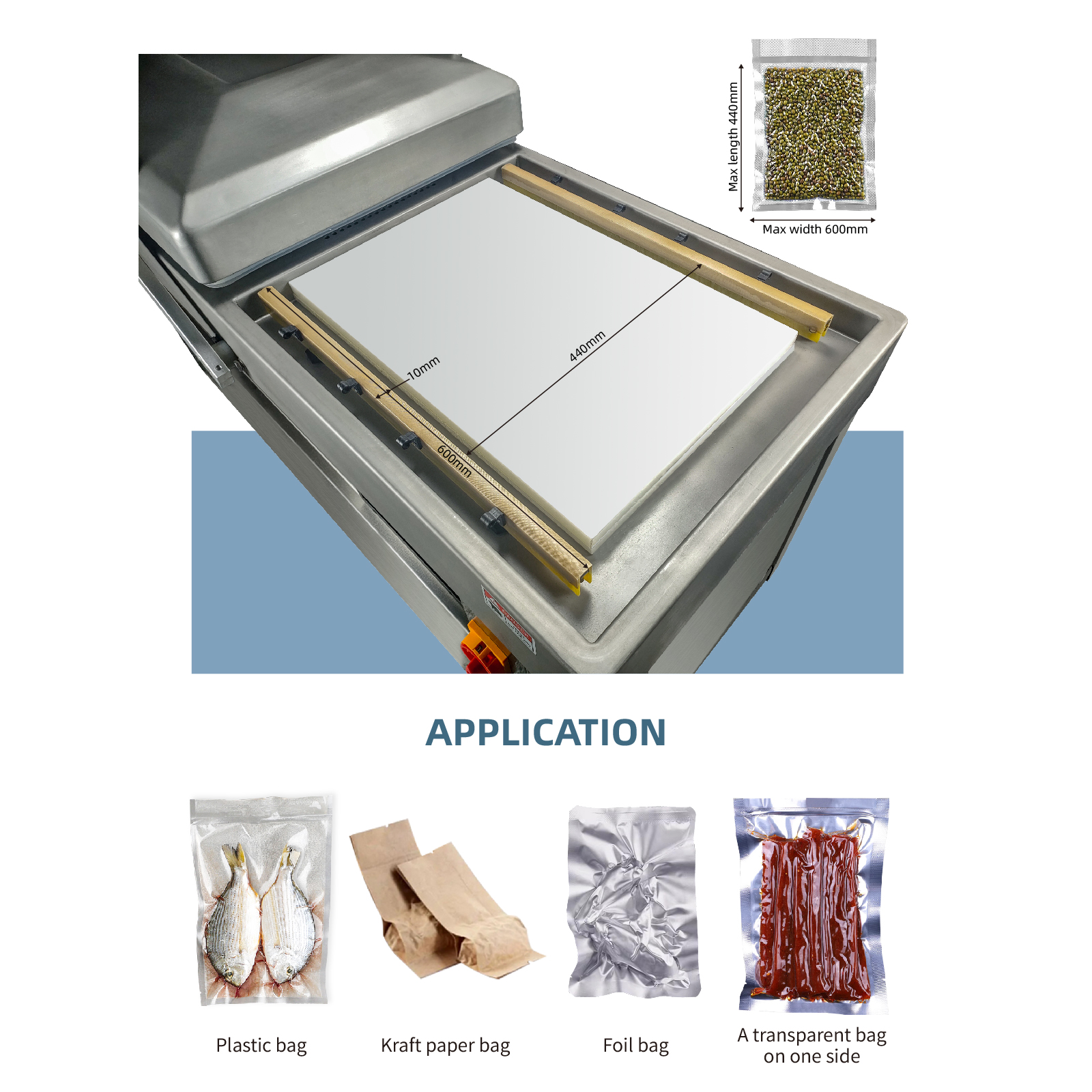 Commercial Double Chamber Vacuum Sealing Packaging Machine Sealer With Piston Wireless Welding And Individual Electrical Box