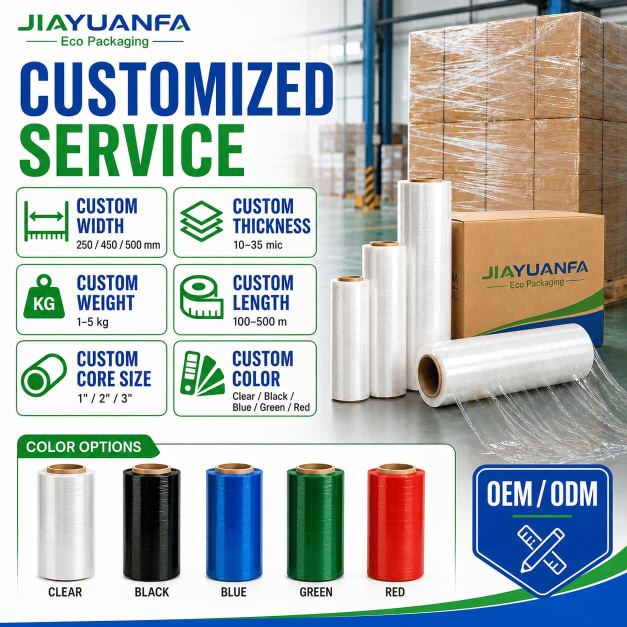 LLDPE Pallet Wrap Stretch Film Stretch Ceiling System Pvc Film Stretch 500mm Stretch Film Dispenser Lldpe Stretch Film Roll