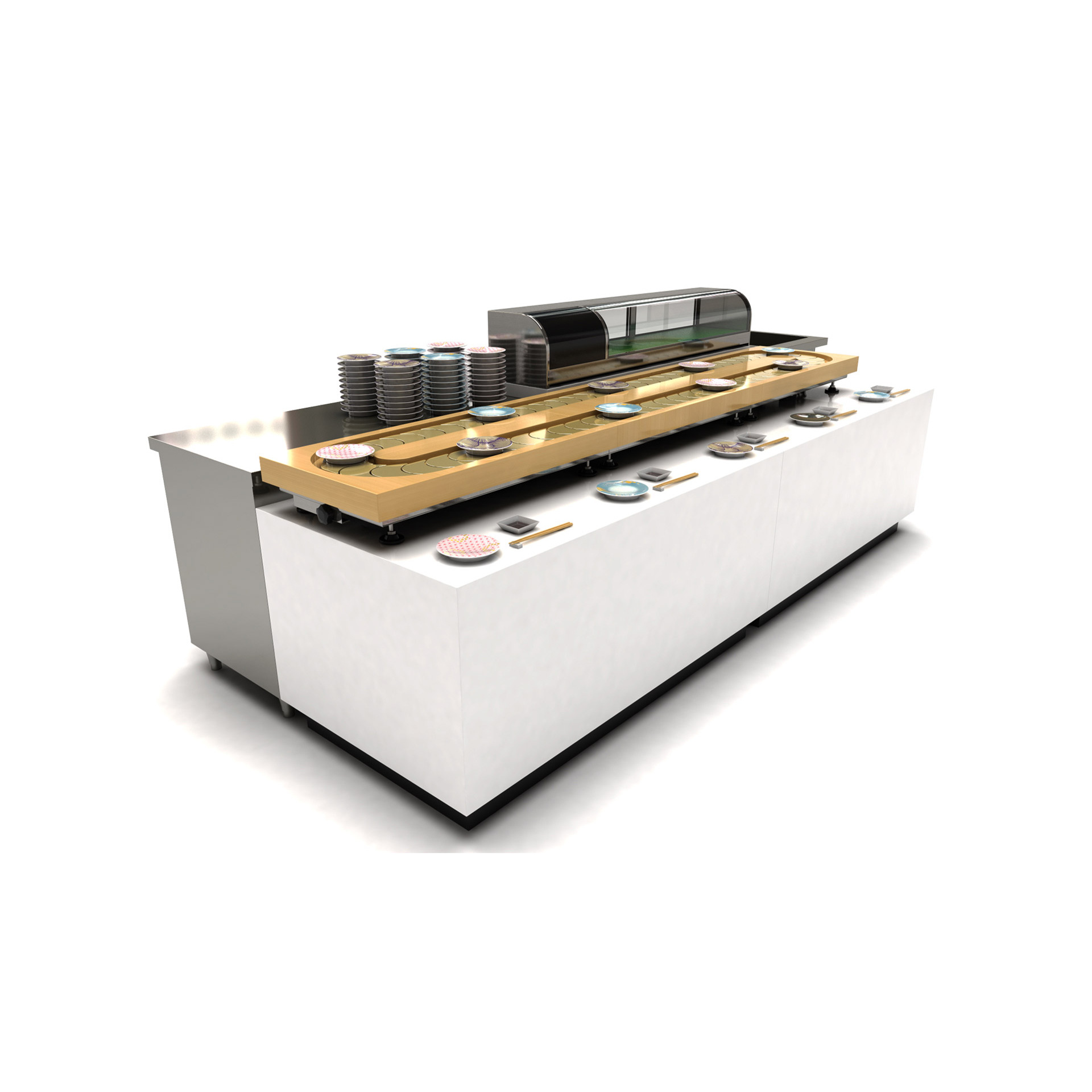 Conveyor System for Restaurant Customized Sushi Conveyor Belt System Automatic Conveyor Machine for Sushi Turning Equipment