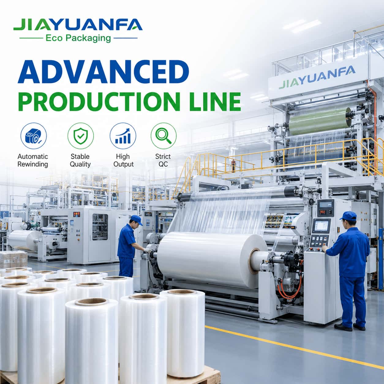 LLDPE Pallet Wrap Stretch Film Stretch Ceiling System Pvc Film Stretch 500mm Stretch Film Dispenser Lldpe Stretch Film Roll