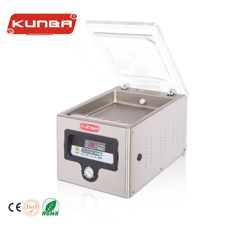 KUNBA DZ-260/PD Electric Stainless Steel Industrial Automatic Digital Thermoforming Single Chamber Food Seafood Commodity Vacuum