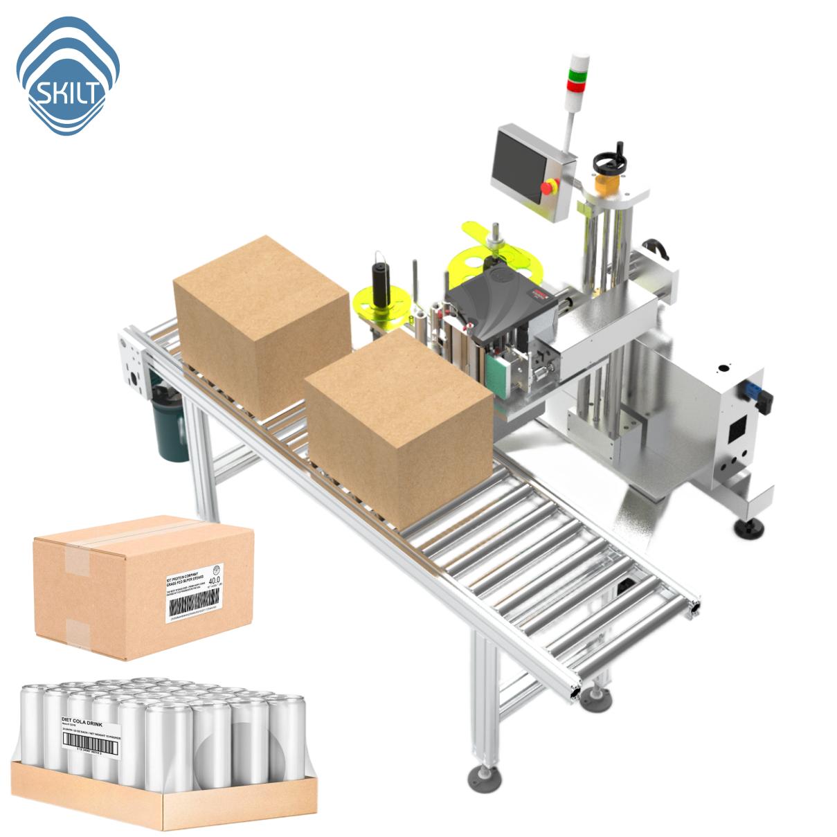 High-Resolution Electric PLC Print-and-Apply Labeling System for Case Packaging Barcodes and Expiry Dates
