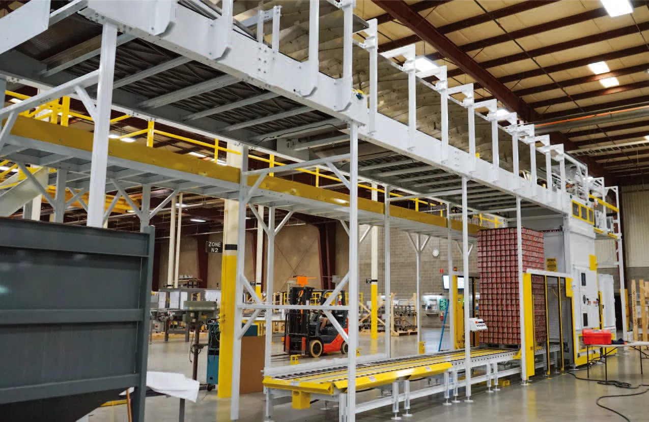 High-Efficiency High Level Depalletizer Canning Depalletizing System