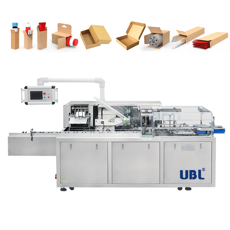 Cosmetic Cheese Automatic Carton Packing Line Auto Box Packaging Solution Bottle Cartoon Machine
