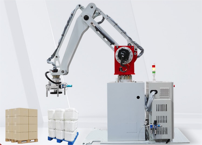 Customized Automatic Robotic Palletizer for Food Packaging Efficient Line Plastic Bucket Paper Bag/Carton/Cases/Box Packaging