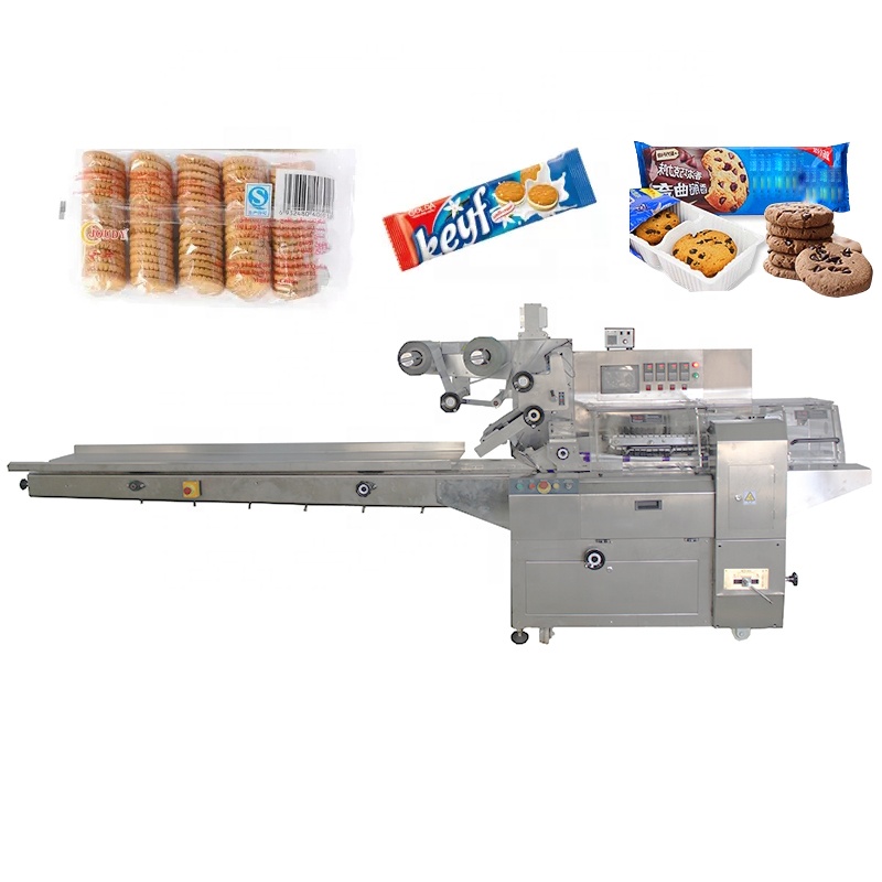 ECHO Automatic Horizontal Small Cookies Biscuit Packing Machine Biscuit Pillow Cookies Wafer Biscuit Packing Machine