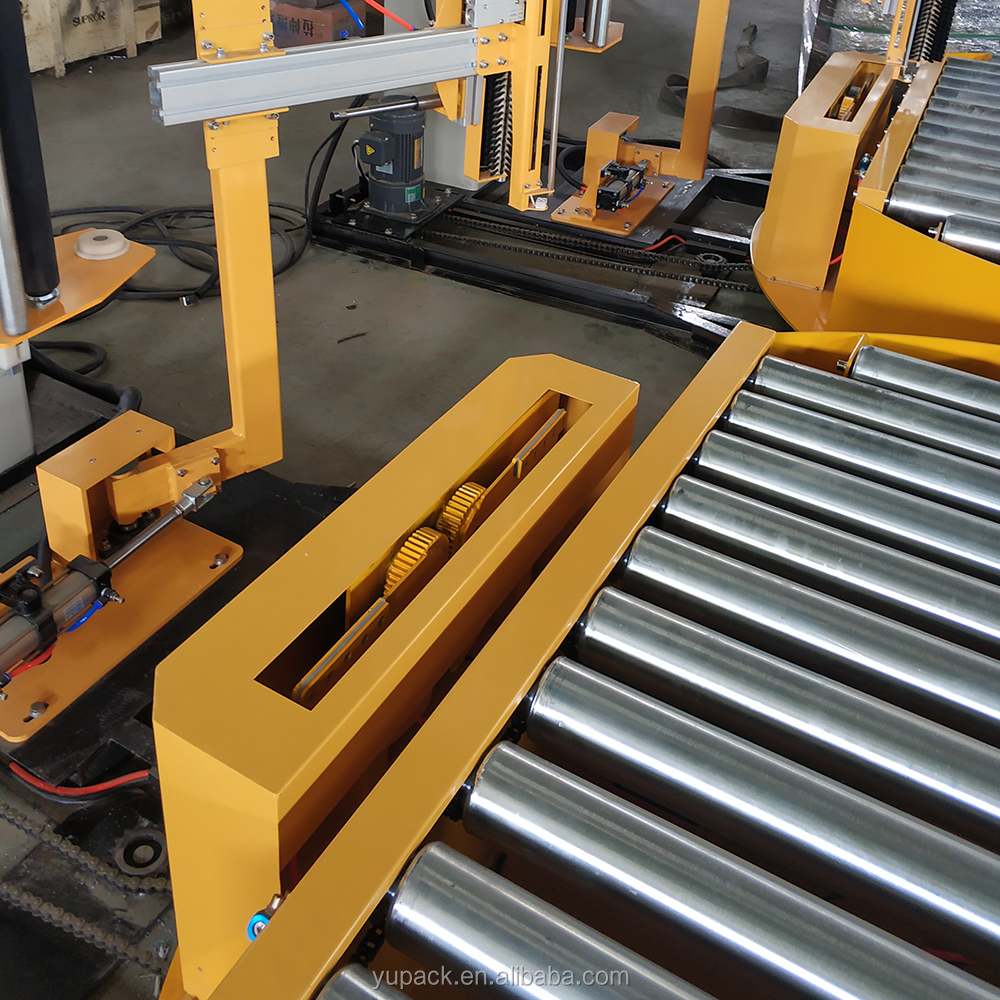 Fully Automatic Pallet Wrapping Machine Skid Turntable Stretch Wrappers for Food Paper Packaging Equipment Wrap on Line