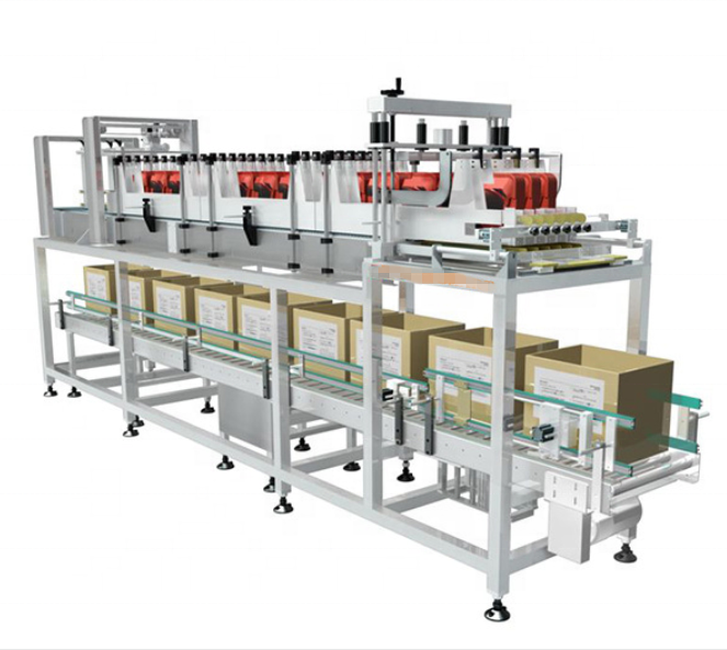 China Automatic Food Bottles Drop Down Type Carton Box Case Packer Machine Factory,Jars Drop Carton Packing Machine Manufacturer