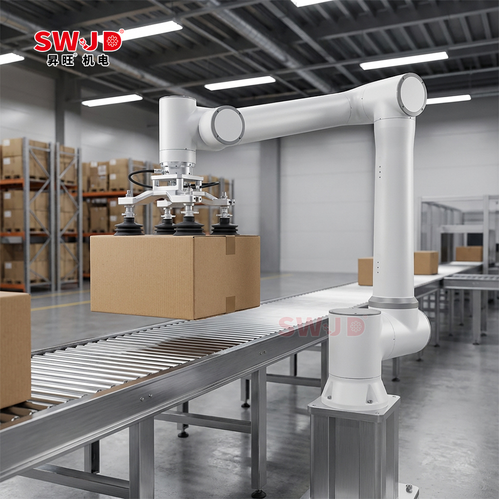 Automatic Collaborative Palletizing Robot Cobot 6 Axis Robotic Arm Palletizer for Carton Box Case Packing Handling Food Industry