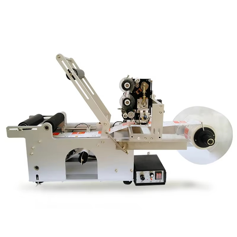 LT-50D Semi-Auto Rotary Labeling &amp; Coding Machine &plusmn;0.5mm Precision - High-Speed 40pcs/min for Cosmetics/Pharma