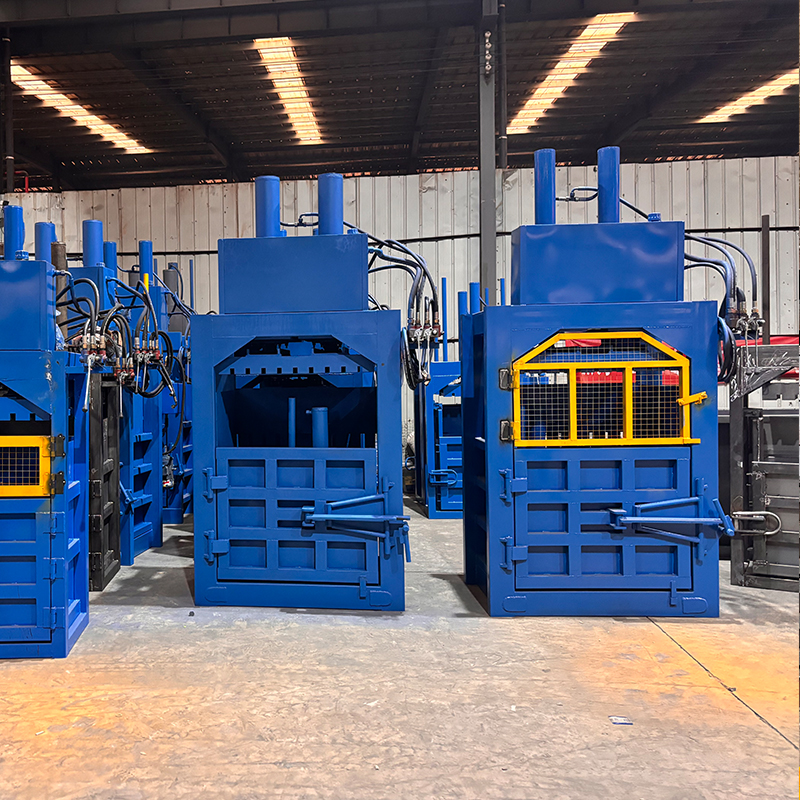 Professional Grade Vertical Baler with Multi Chamber Capability for Packaging Industry Safety Vertical Baling Machine
