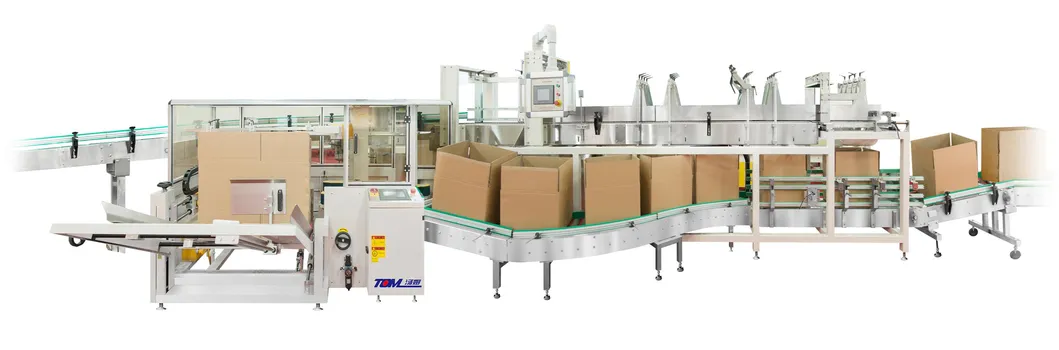 Intelligent drop type carton packing machine