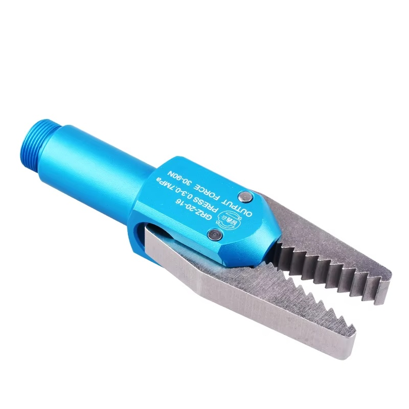 Grz-20-16h Grz-20-16j Pneumatic End of Arm Tool, Hard Aluminum Alloy &amp; Stainless Steel Mechanical Finger Gripper for Robotics