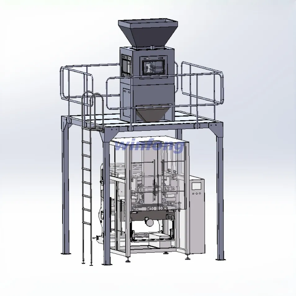 Automatic Big Bag Vertical Grains Pellets Filling Bagging Sealing Packing Machine