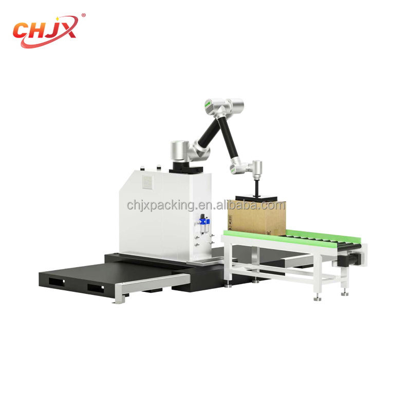 Automated Case Packer and Palletizer Line Delta Robotic Case Packing Machine and Collaborative Robot Palletizer