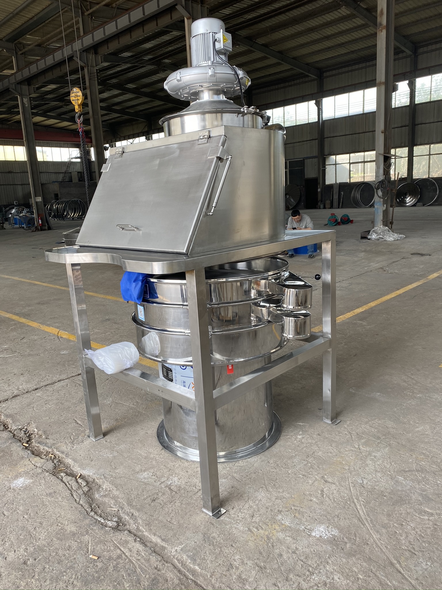 Stainless Steel Dust-free Feeding Station Big Bag Feeding Station for Food Processing