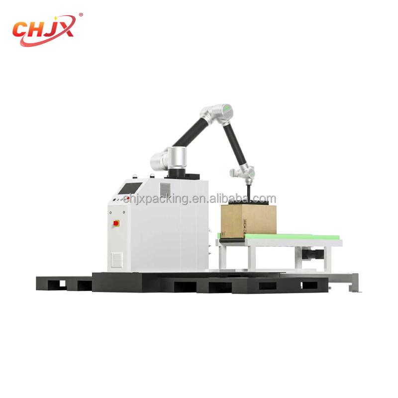 Automated Case Packer and Palletizer Line Delta Robotic Case Packing Machine and Collaborative Robot Palletizer