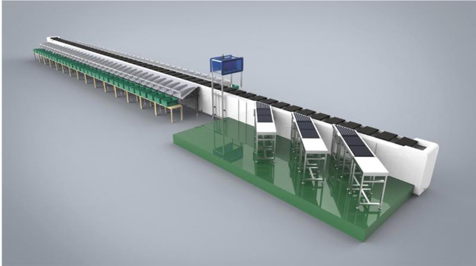CIMC PTERIS Automated Narrow Cross Belt Sorting Machine Adjustable Logistics System Conveyor for Packaging Parcel Sortation Line