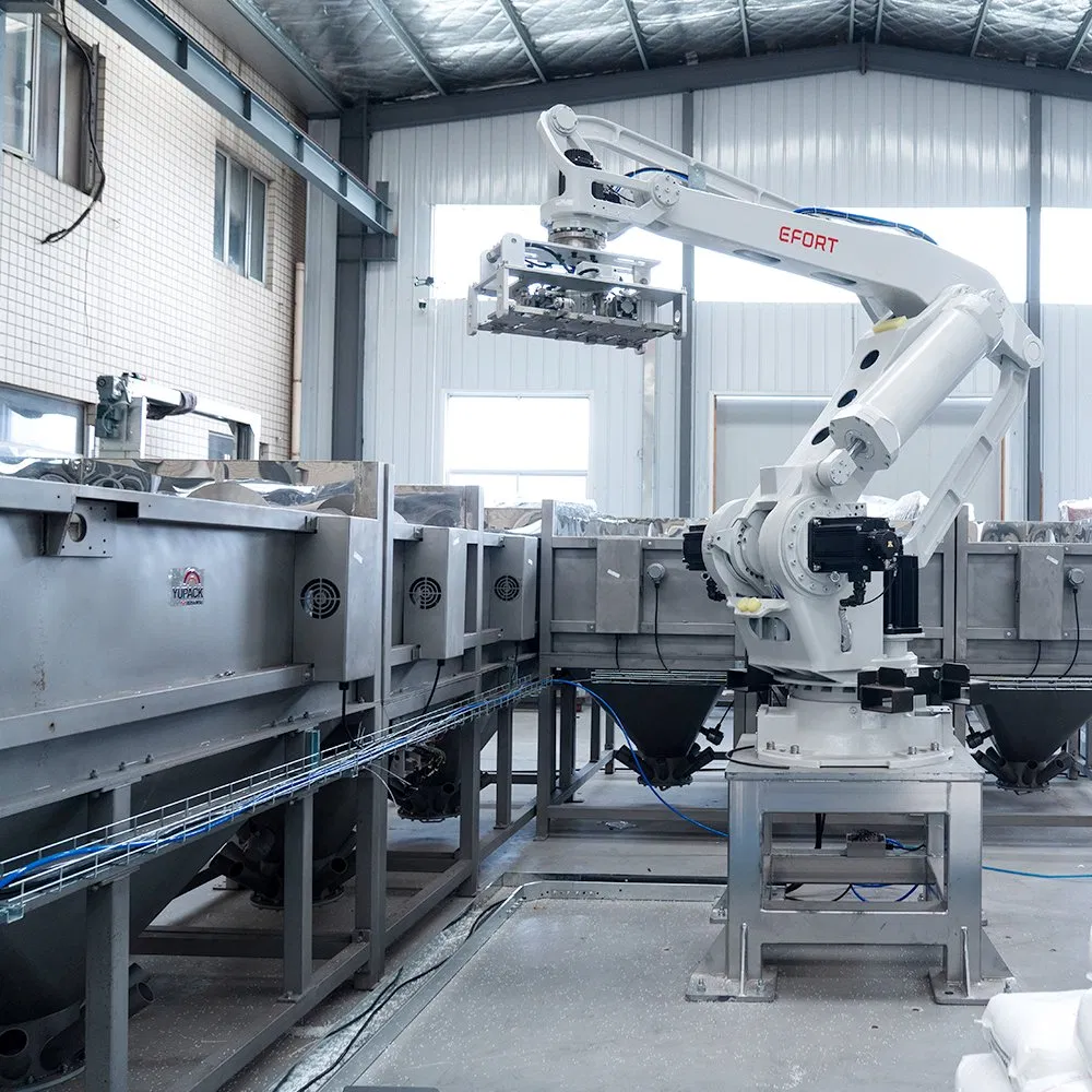 Robotic Depalletizing and Automatic Bag Emptying System Designed to Remove Heavy Manual Lifting While Opening and Dosing Powders