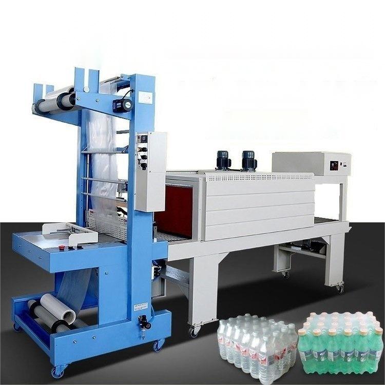 Semi Automatic Sleeve Beverages Can Mineral PET Water Bottles Packing Thermal Roll Sealer Case Wrap Heat Shrink Wrapping Machine